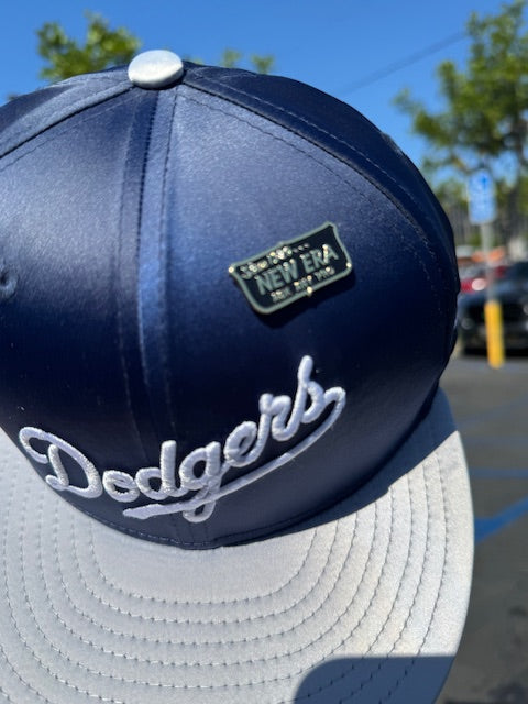 Los Angeles Dodgers 2 Toned Satin Hat Navy/Grey 5950