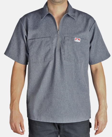 Ben Davis Short Sleeve Solid 1/2 Zip Shirt