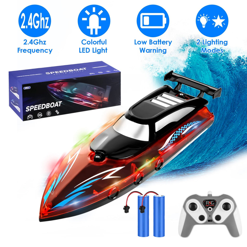 GBruno RC Boat With Colorful LED Light