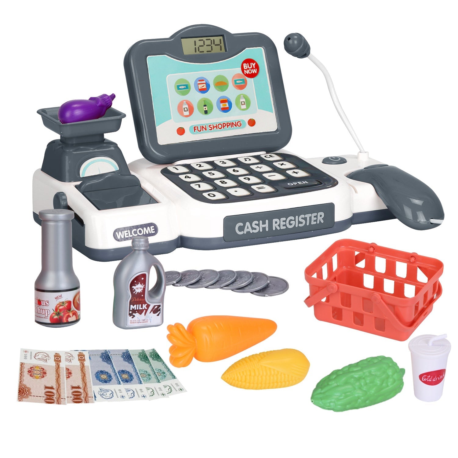 GBruno Cash Register Pretend Play Cashier Toy