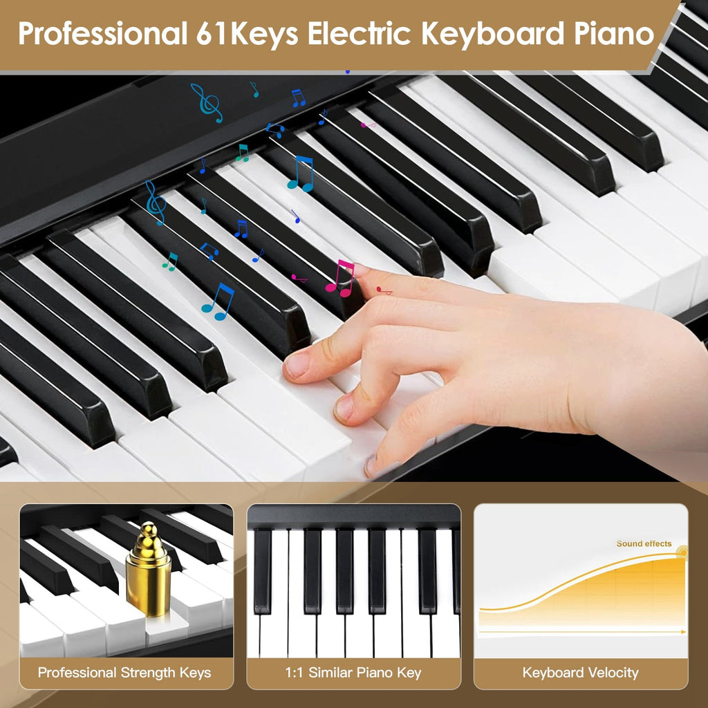 GBruno 61Keys Foldable Electronic Piano Keyboard