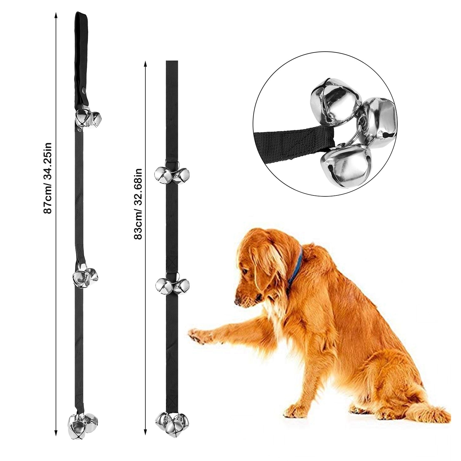 Dog Doorbells Adjustable Pet Doorbells