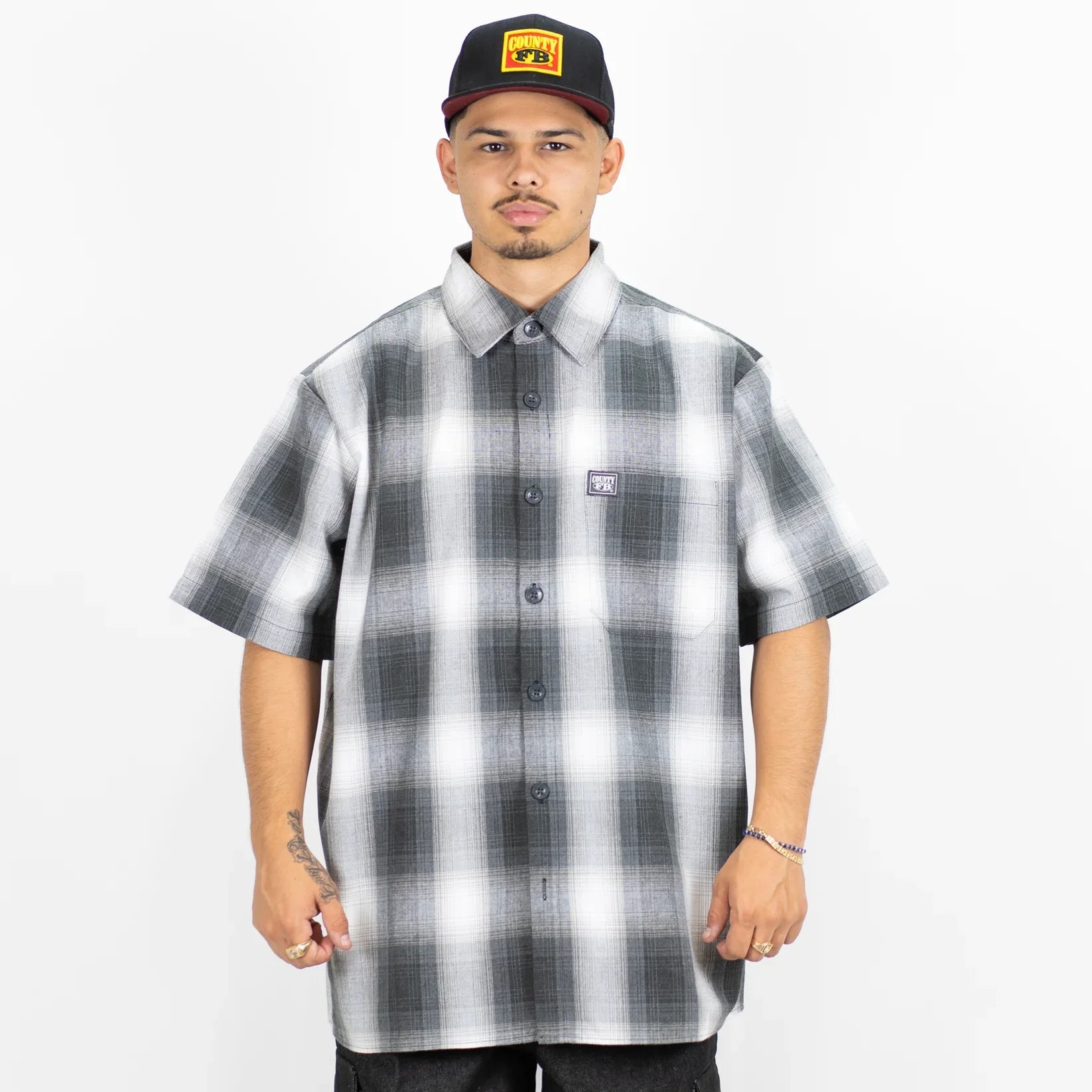 FB County Short Sleeve Checker Flannel Shirt