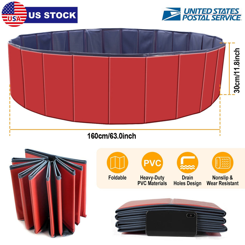 Foldable Pet Swimming Pool PVC Kiddie Baby Dog Swim Pool Bathing Tub Playmat Kids Pools