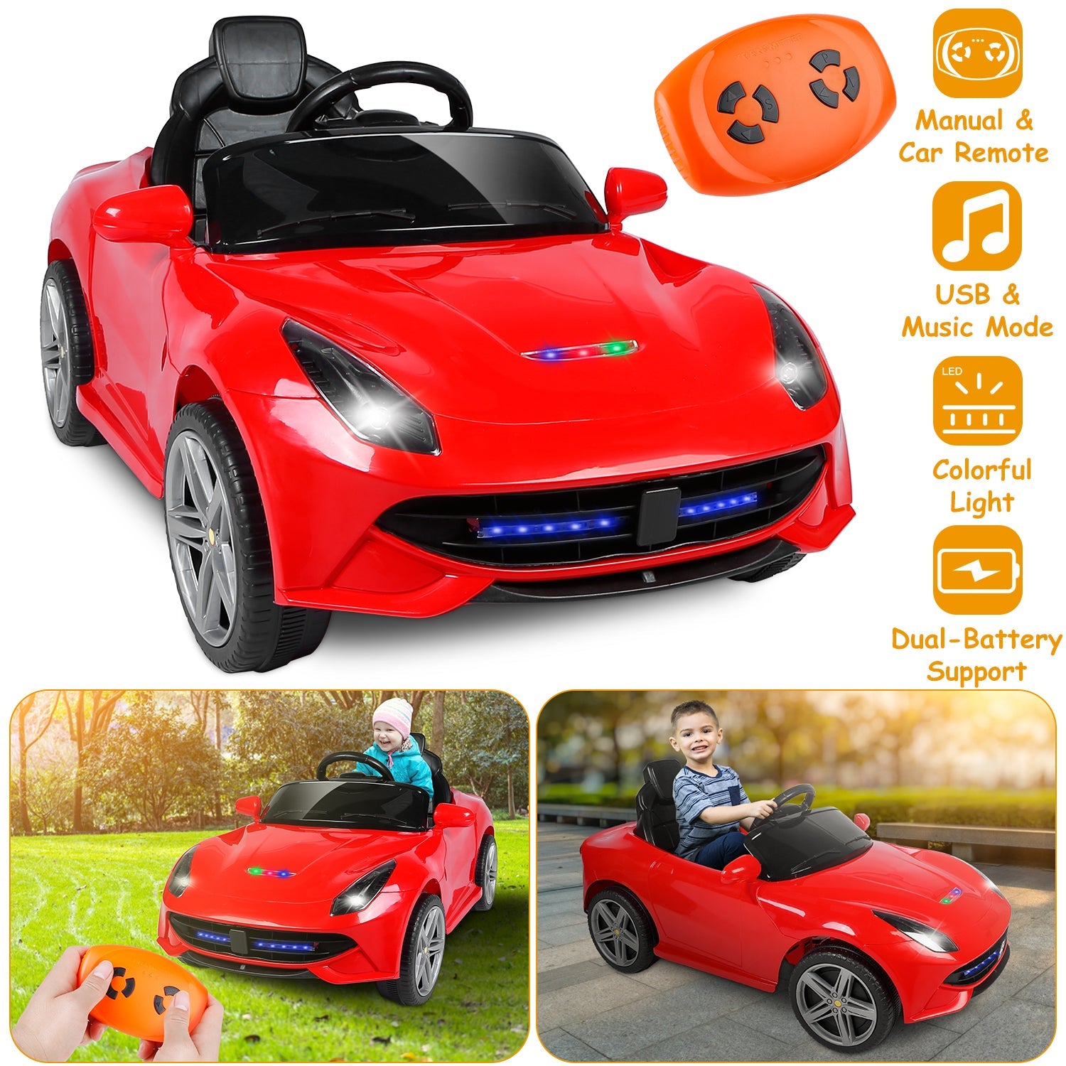 GBruno Kids Electric Ride On Car