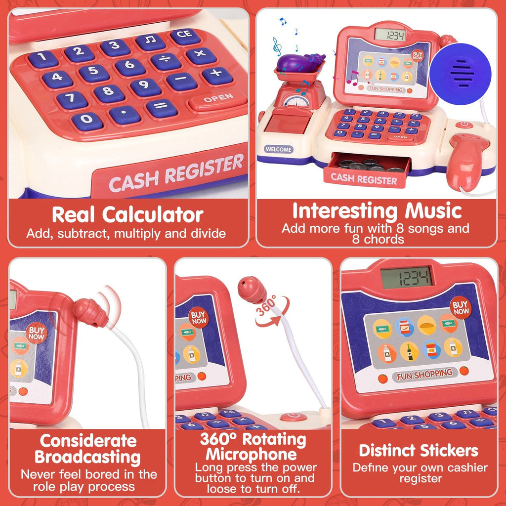 GBruno Cash Register Pretend Play Cashier Toy