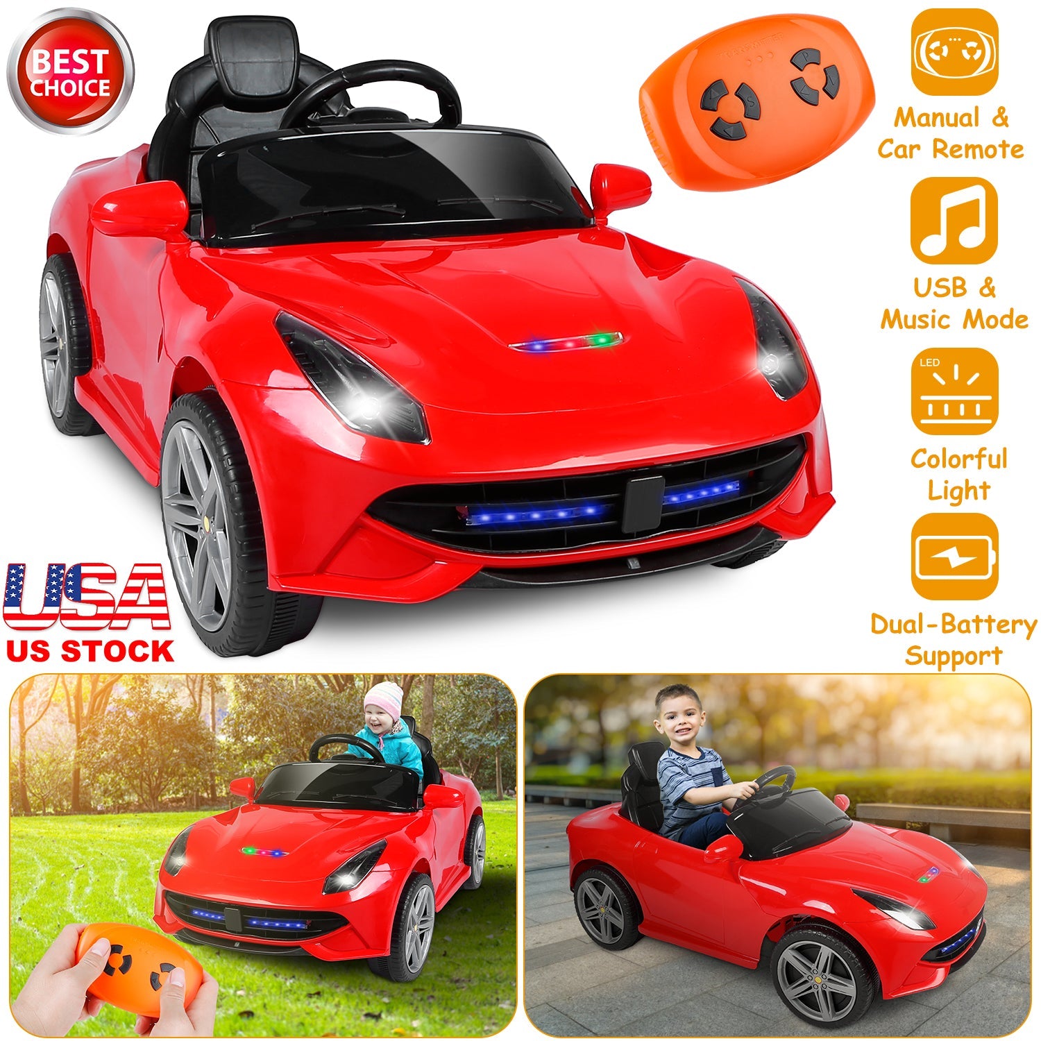 GBruno Kids Electric Ride On Car