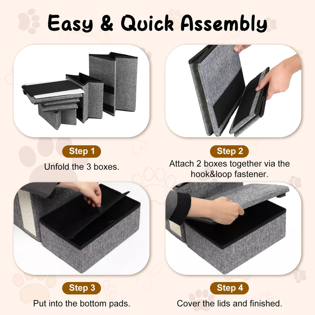 GBruno 4-IN-1 Foldable Dog/Cat Ramp Ladder