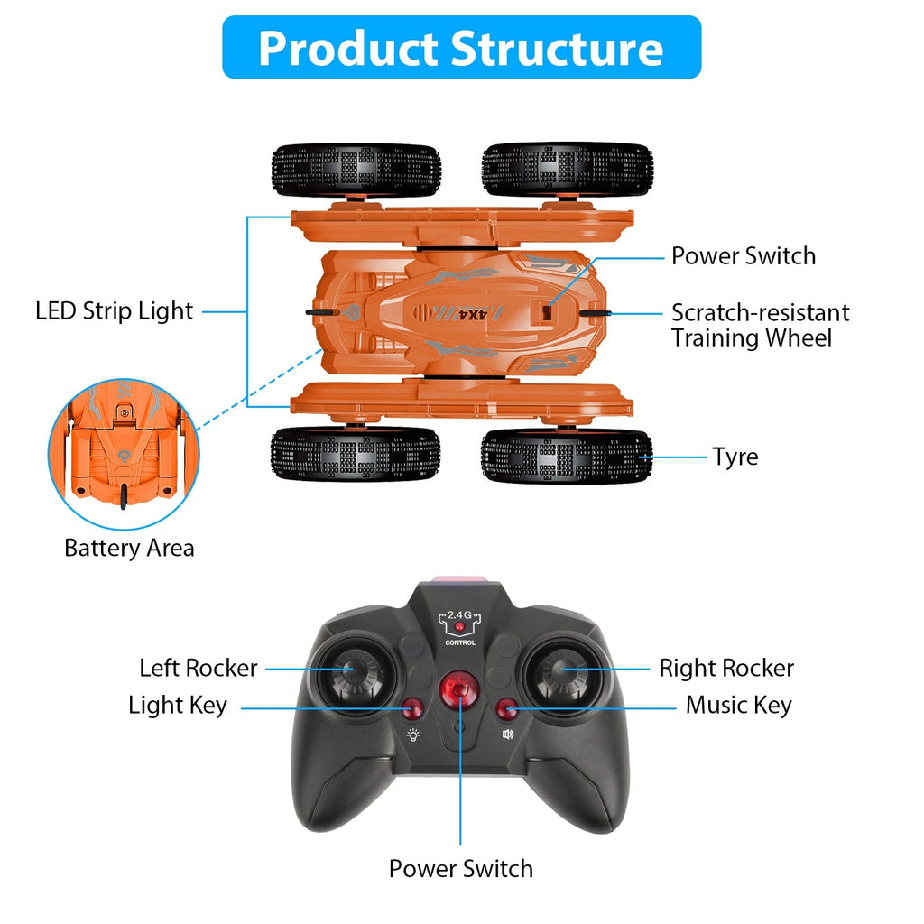 GBruno Kid Driving RC Stunt Car