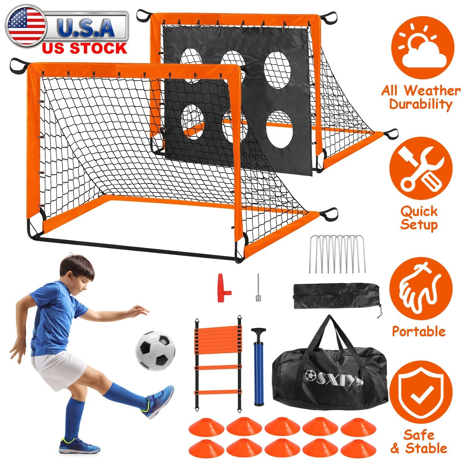 GBruno Kids Soccer Goal Set with Accessories