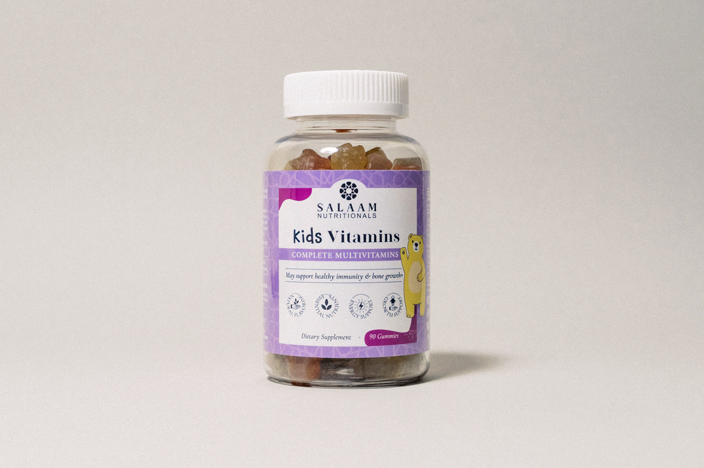 Halal Kids Gummy Multivitamins with Vitamins A, C, E & Zinc - 90 Count | Salaam Nutritionals