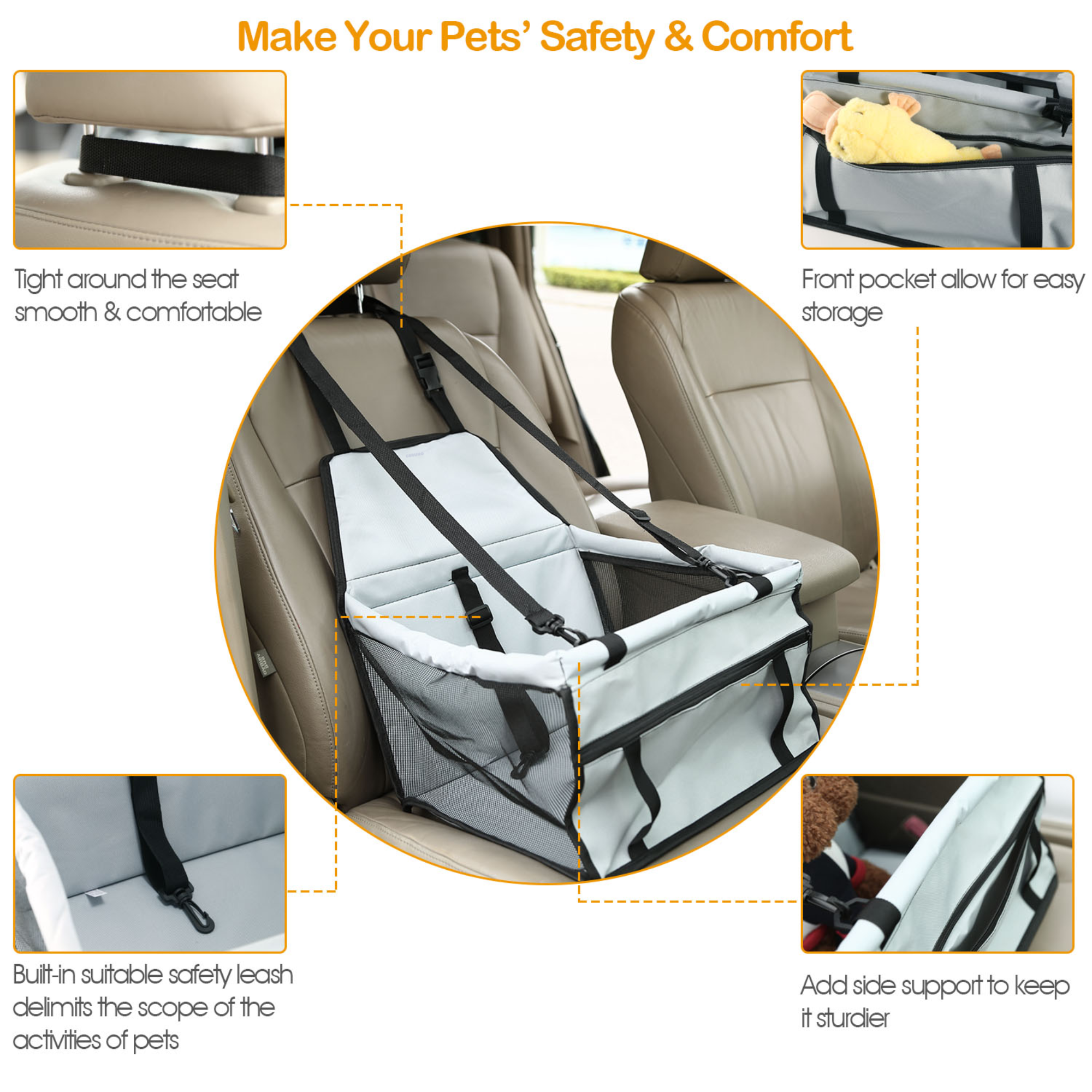 GBruno Dog Booster Car Seat