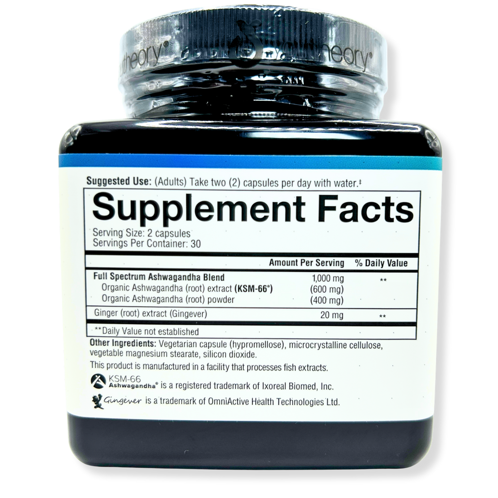 Youtheory Ashwagandha 1000mg – Stress Relief, Mood Support & Natural Energy – 60 Capsules